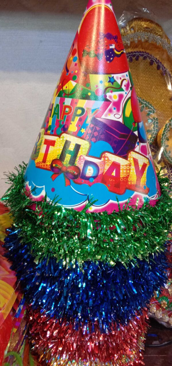 Birthday  Caps (Mix Colour) (10 Pcs Pack)